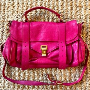 Proenza Schouler Pink Leather PS1 Crossbody Satchel